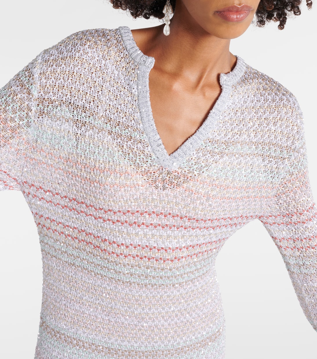 Maxikleid aus Häkelstrick | Missoni