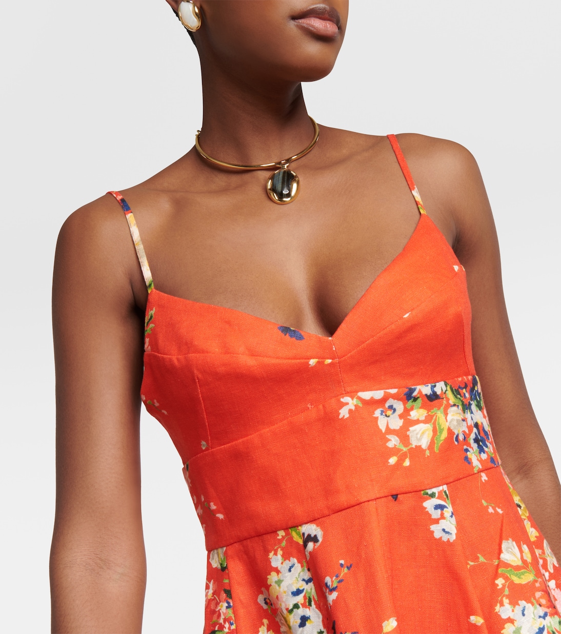 Robe Alight en lin à fleurs | Zimmermann