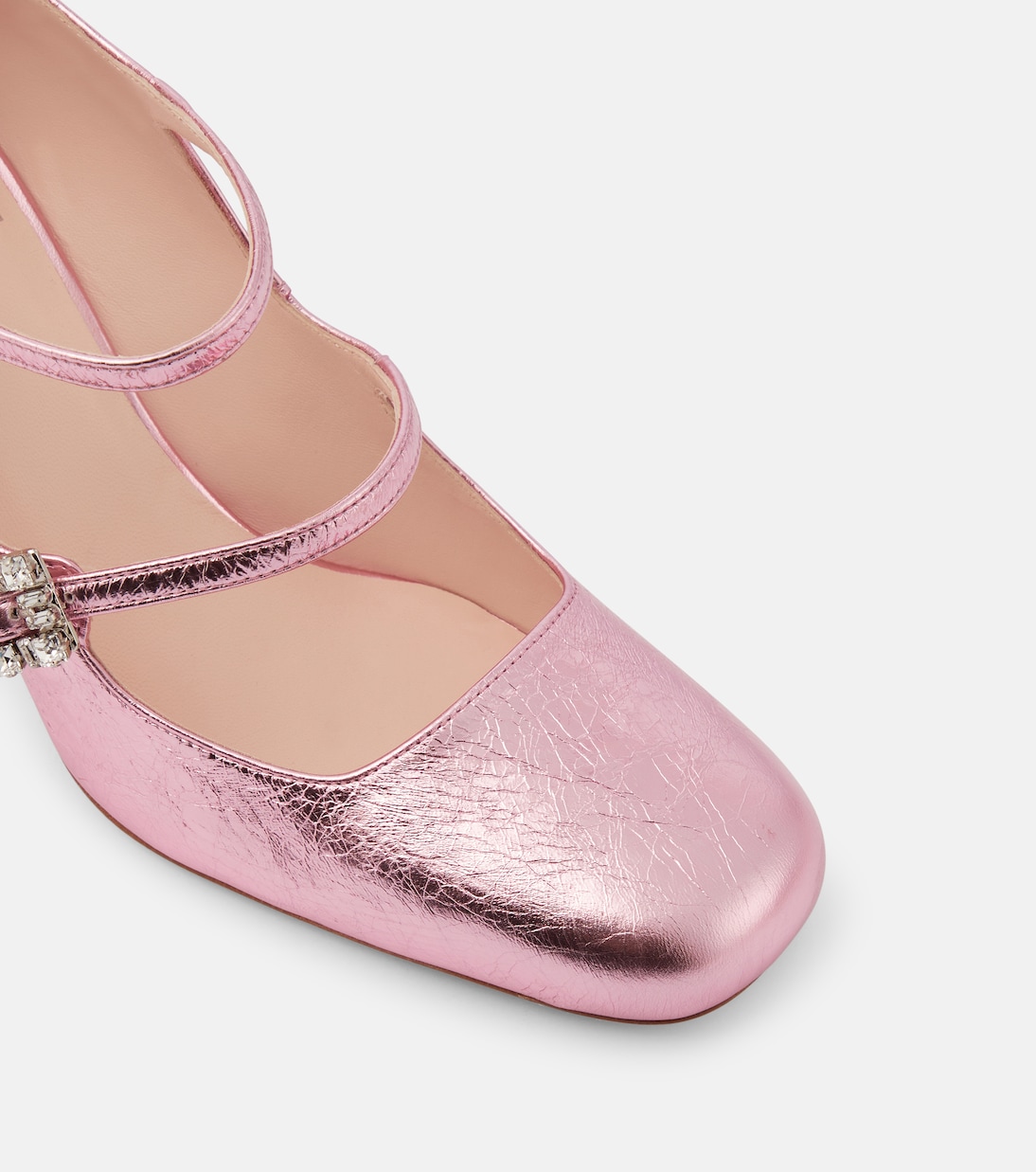 Très Vivier Babies Mini metallic leather pumps | Roger Vivier