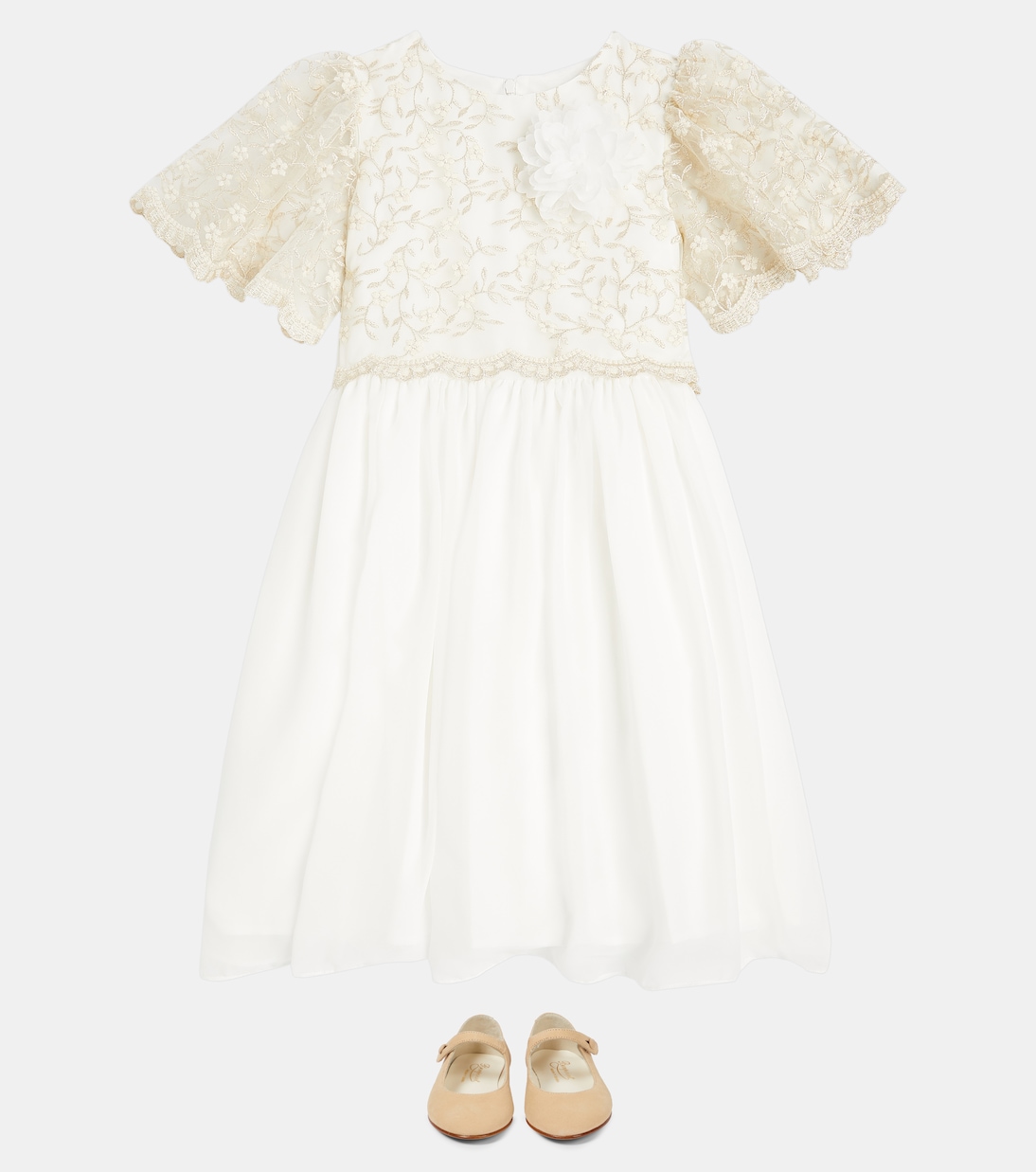 Verziertes Kleid mit Spitze | Patachou
