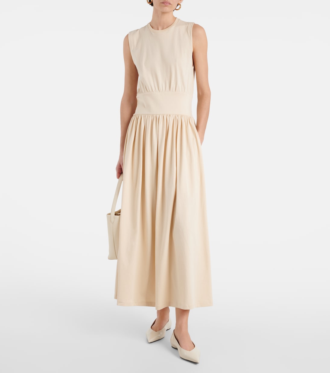 Abito midi in jersey di cotone | Toteme