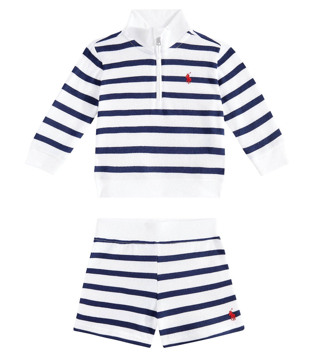 Baby striped cotton sweater and shorts set | Polo Ralph Lauren Kids