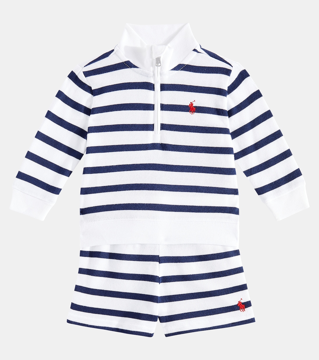Baby striped cotton sweater and shorts set | Polo Ralph Lauren Kids