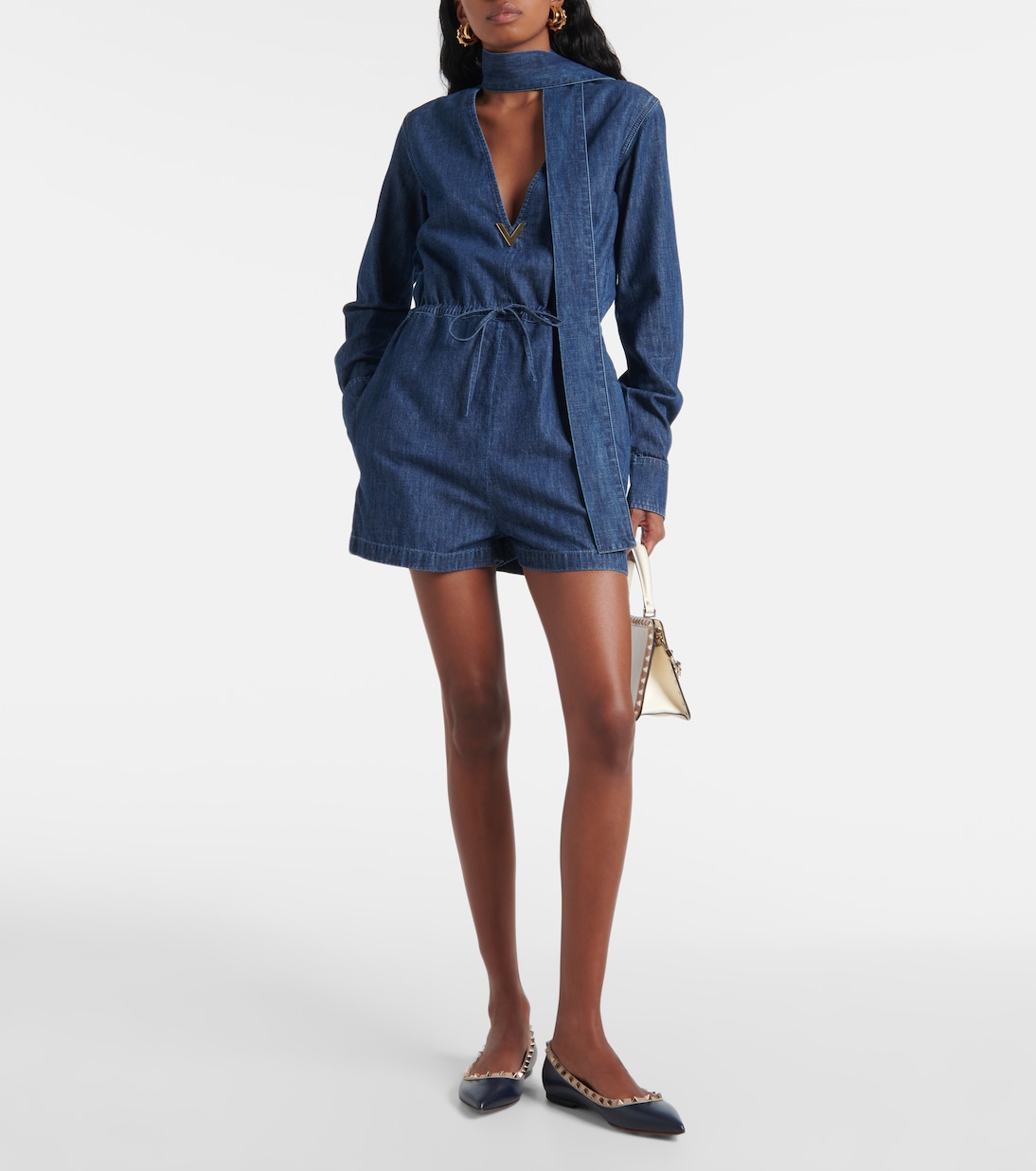 Ballerinas Rockstud aus Leder | Valentino Garavani