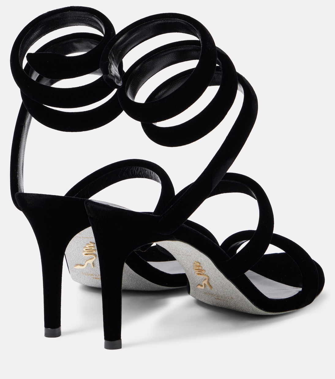 Sandalen Cleo 80 aus Samt | Rene Caovilla