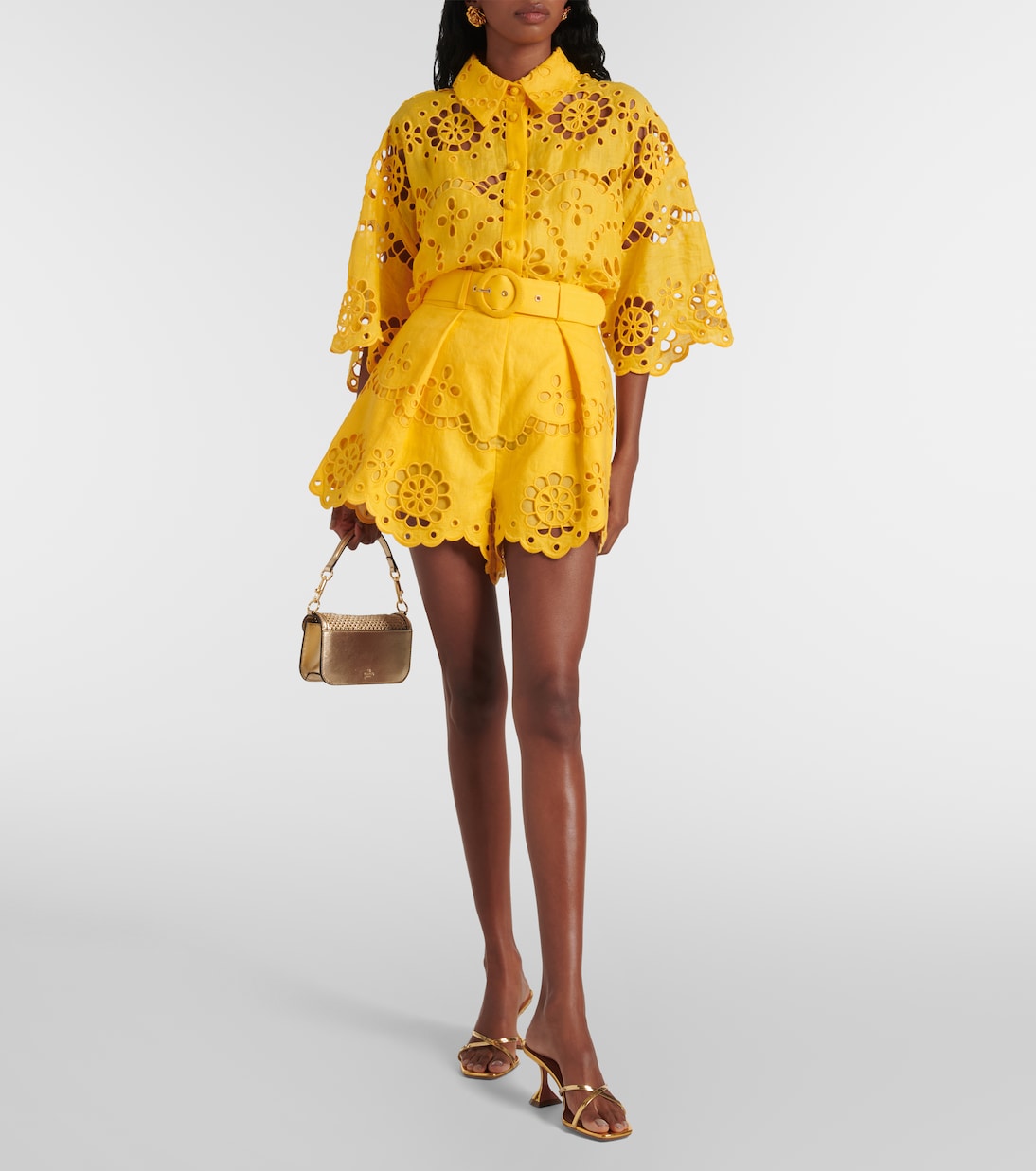 Chemise Pop en lin à broderie anglaise | Zimmermann