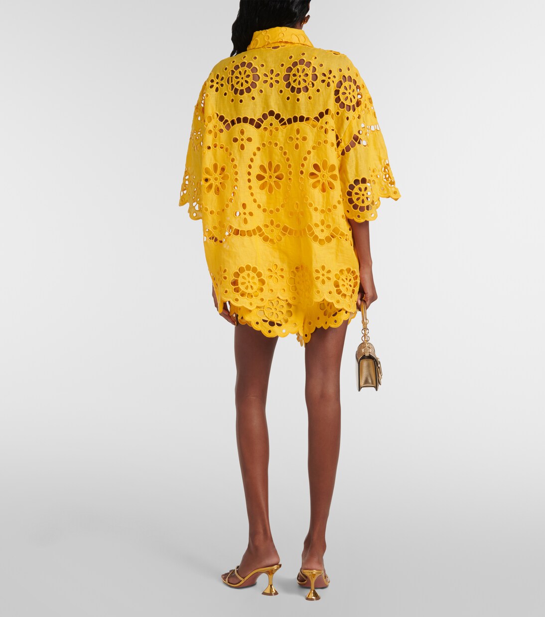 Chemise Pop en lin à broderie anglaise | Zimmermann