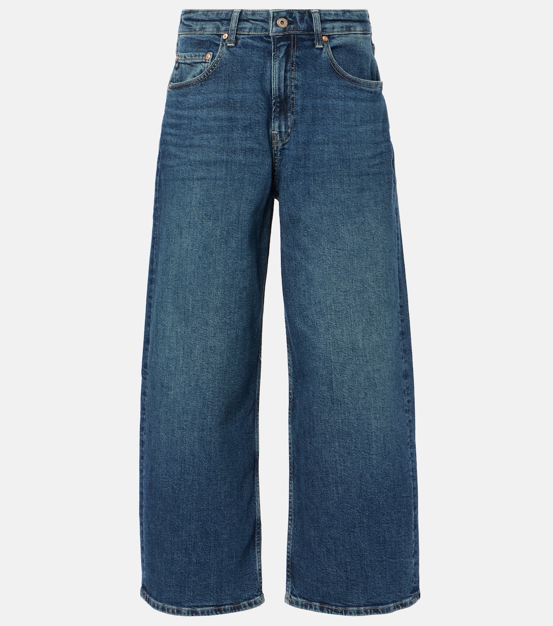 جينز بأرجل واسعة وخصر مرتفع | AG Jeans