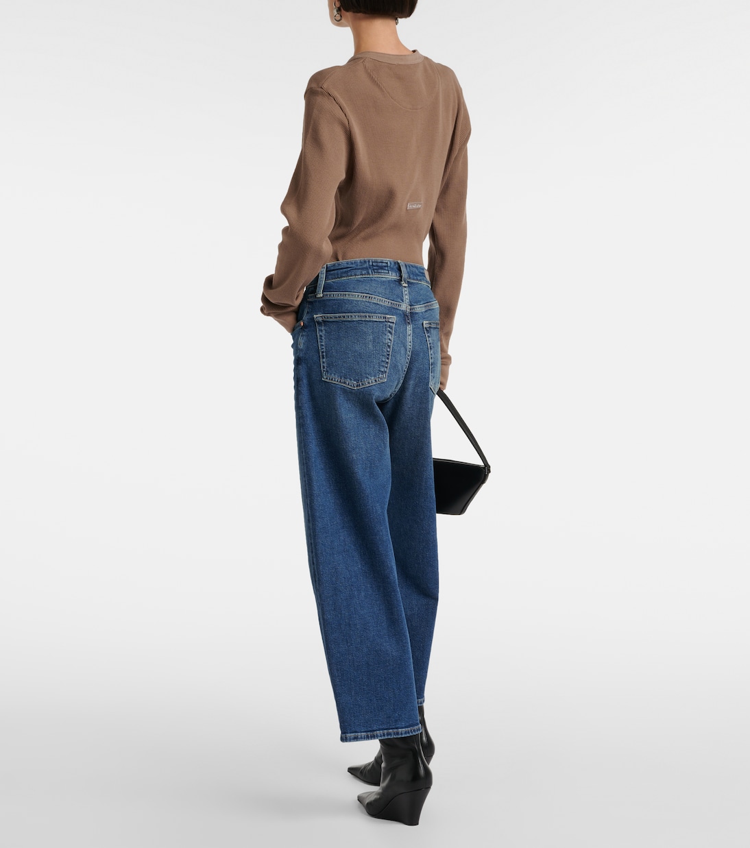 جينز بأرجل واسعة وخصر مرتفع | AG Jeans