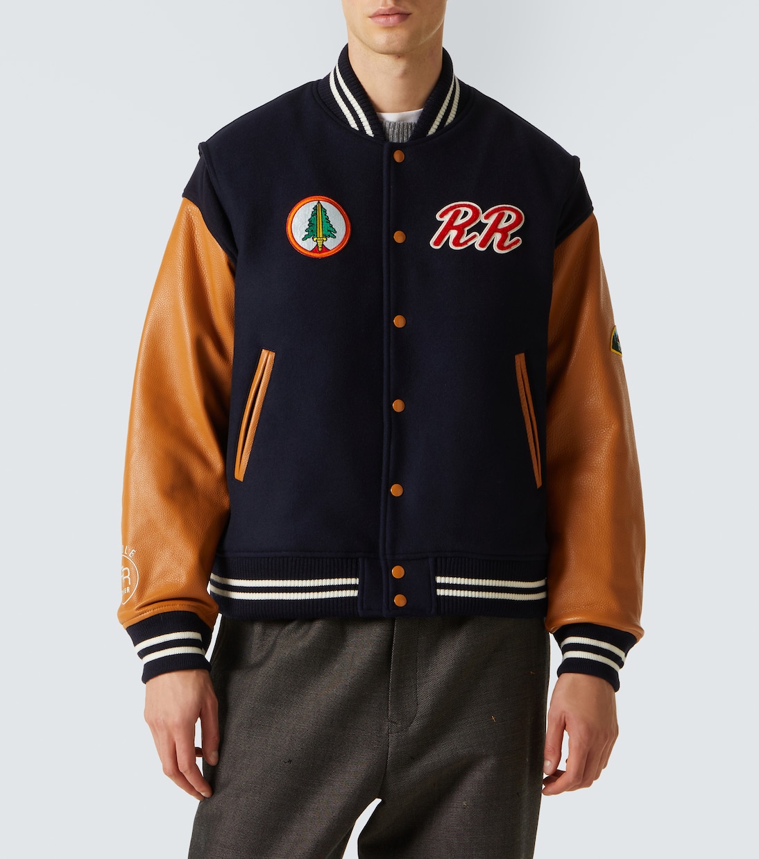 x Twin Peaks® chaqueta varsity con piel | Undercover