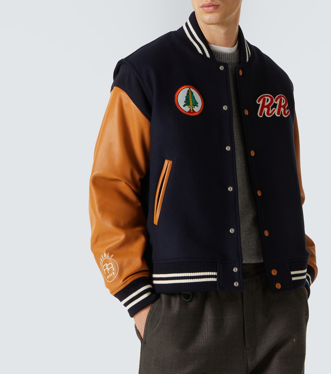 x Twin Peaks® chaqueta varsity con piel | Undercover