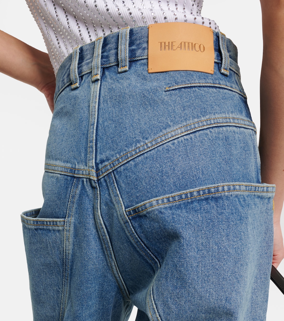 Jean ample à taille basse | The Attico
