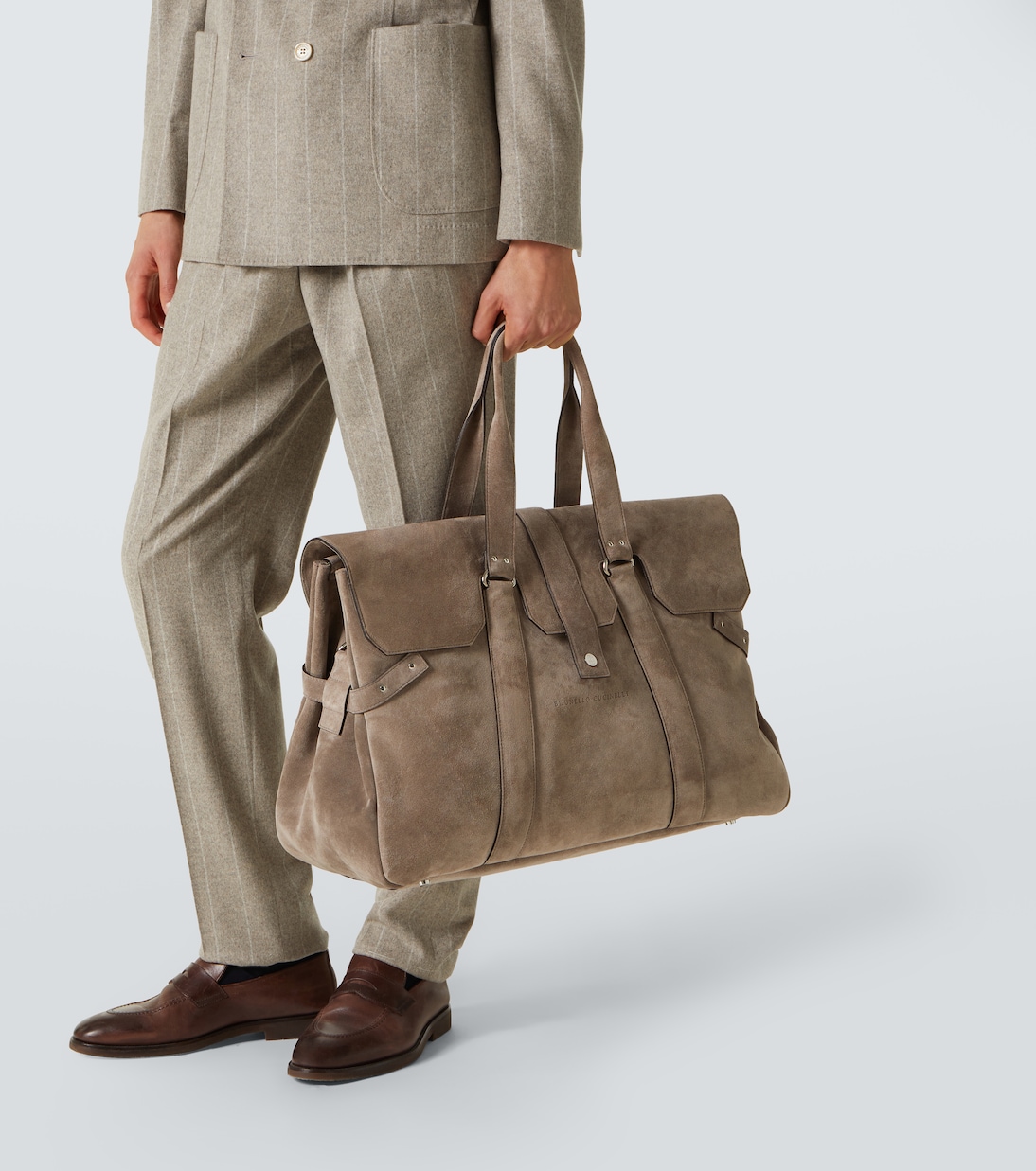 Weekender aus Veloursleder | Brunello Cucinelli