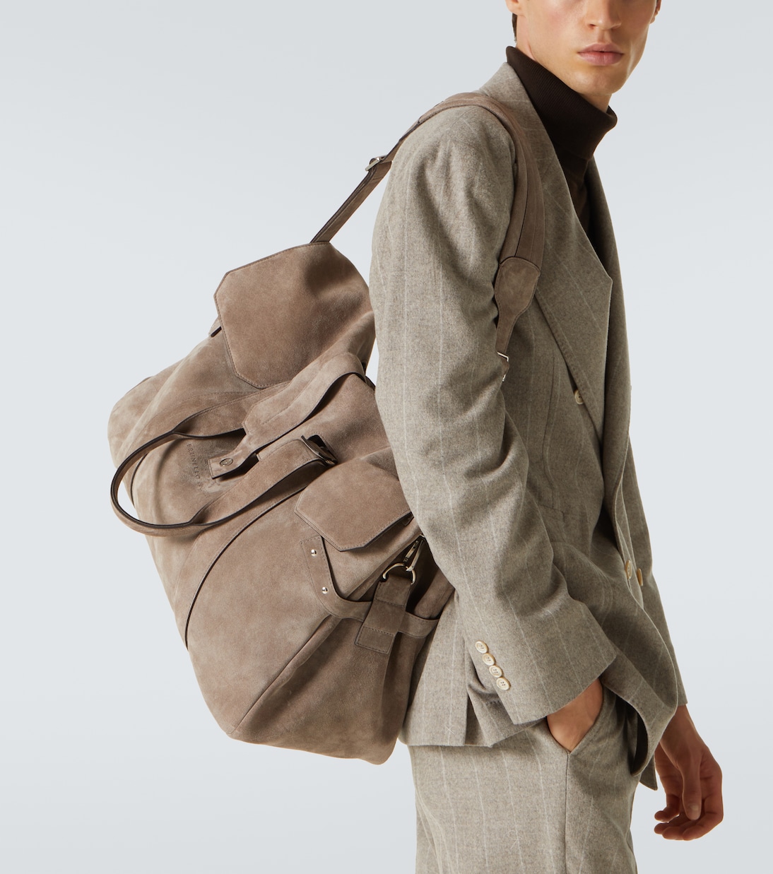 Weekender aus Veloursleder | Brunello Cucinelli