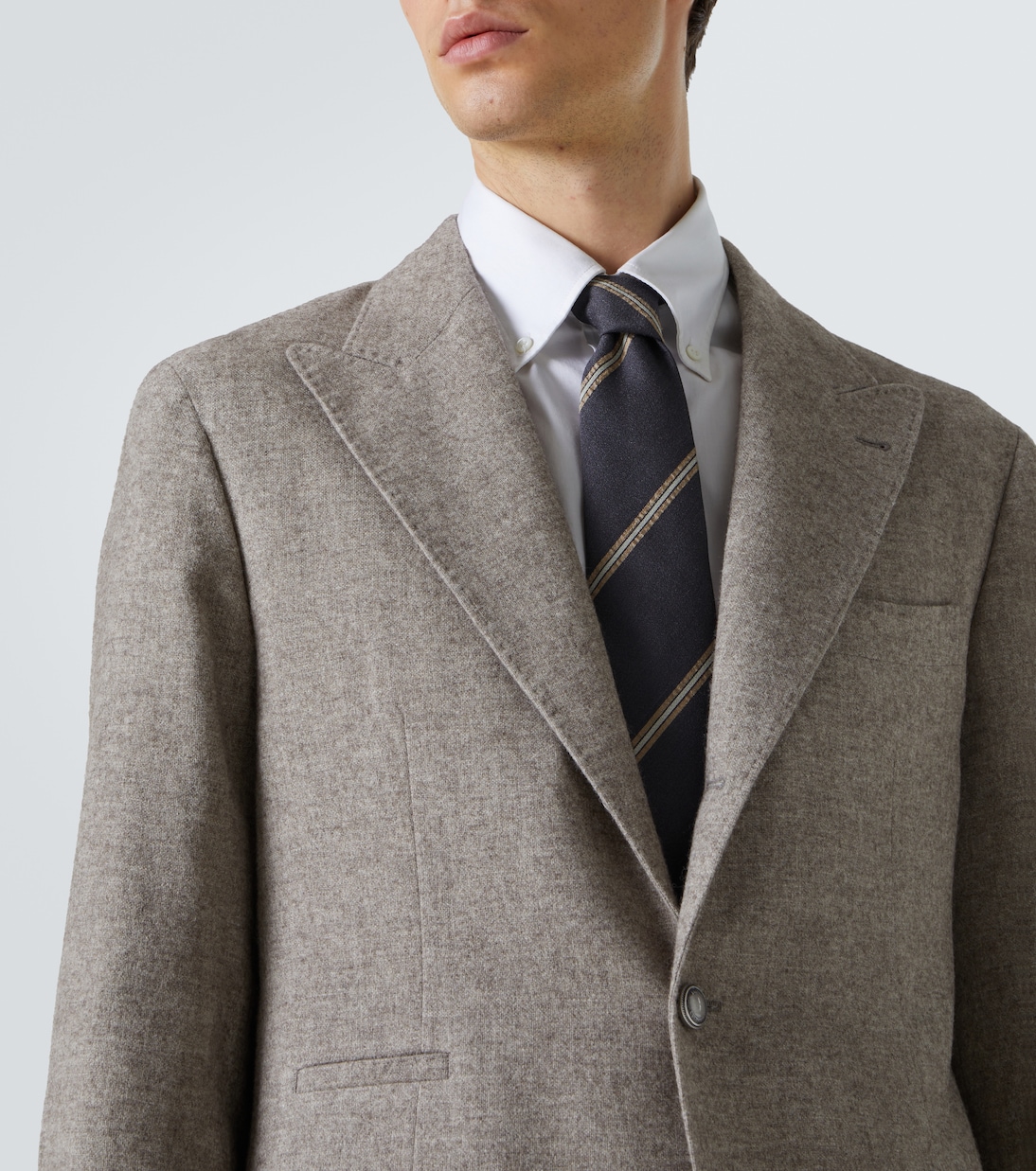 Striped silk tie | Brunello Cucinelli