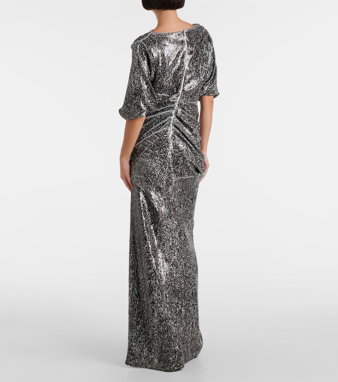 Abito lungo con volant e paillettes | Dries Van Noten