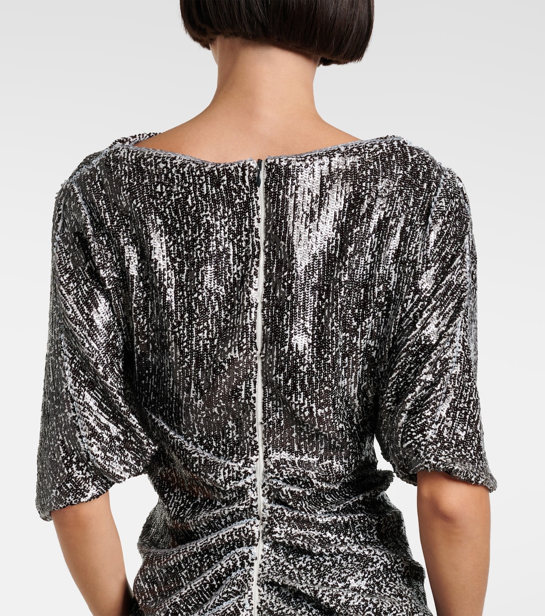 Abito lungo con volant e paillettes | Dries Van Noten