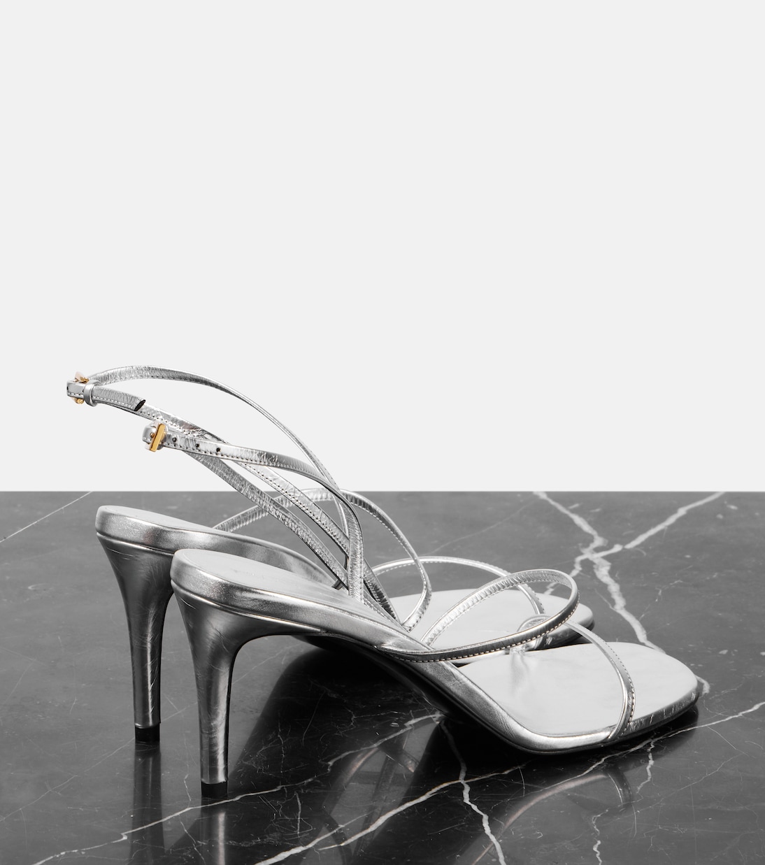 Sandalen Loop 75 aus Metallic-Leder | Khaite