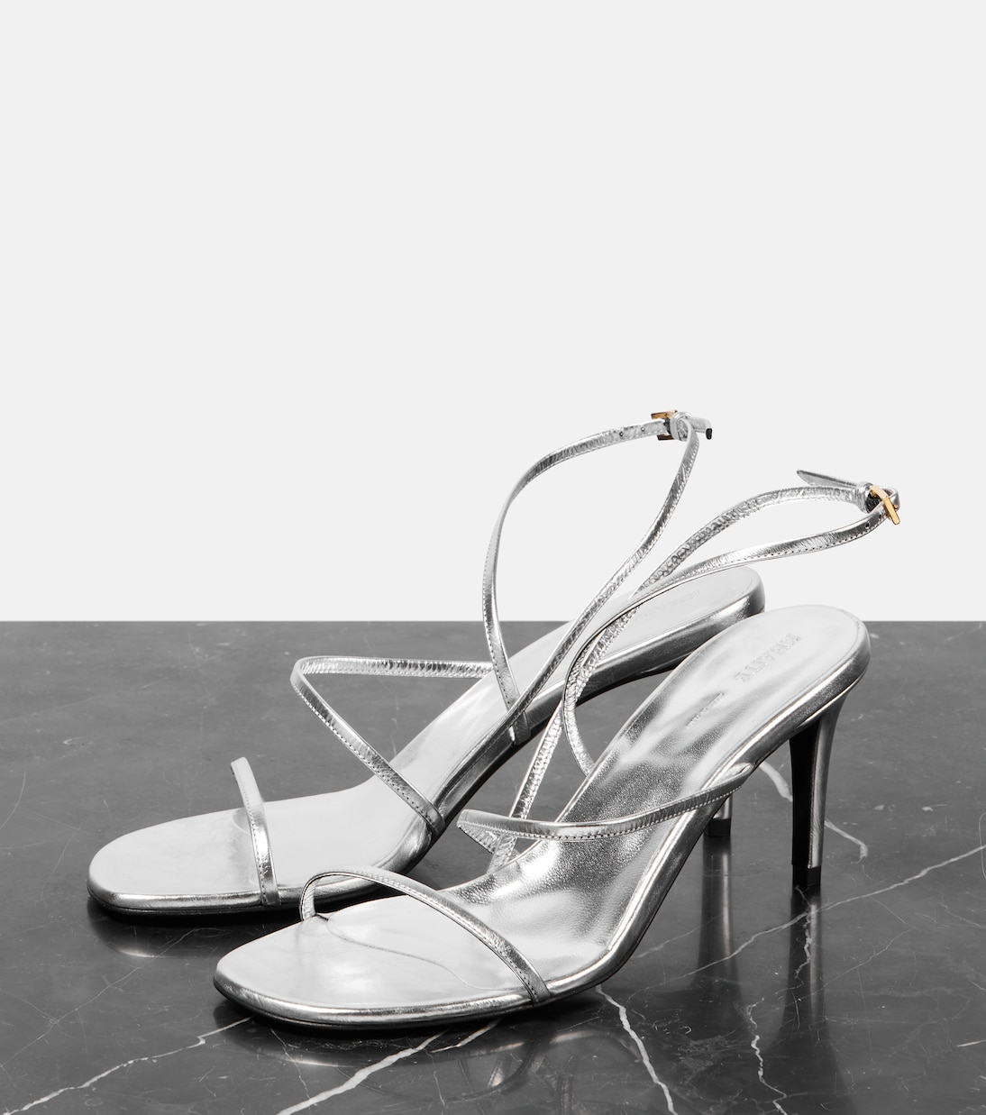 Sandalen Loop 75 aus Metallic-Leder | Khaite