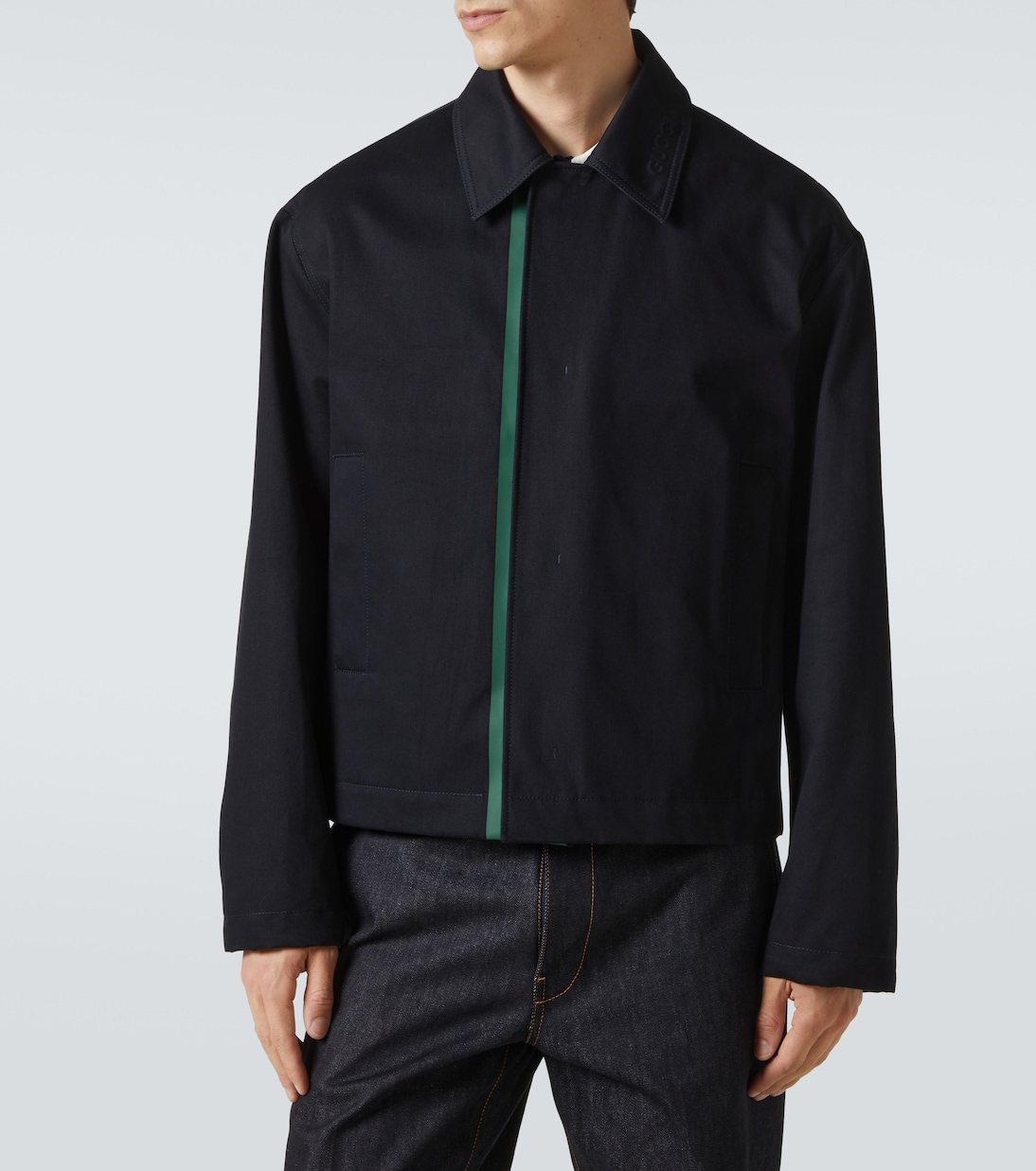 Jacke Web Stripe aus Baumwoll-Gabardine | Gucci