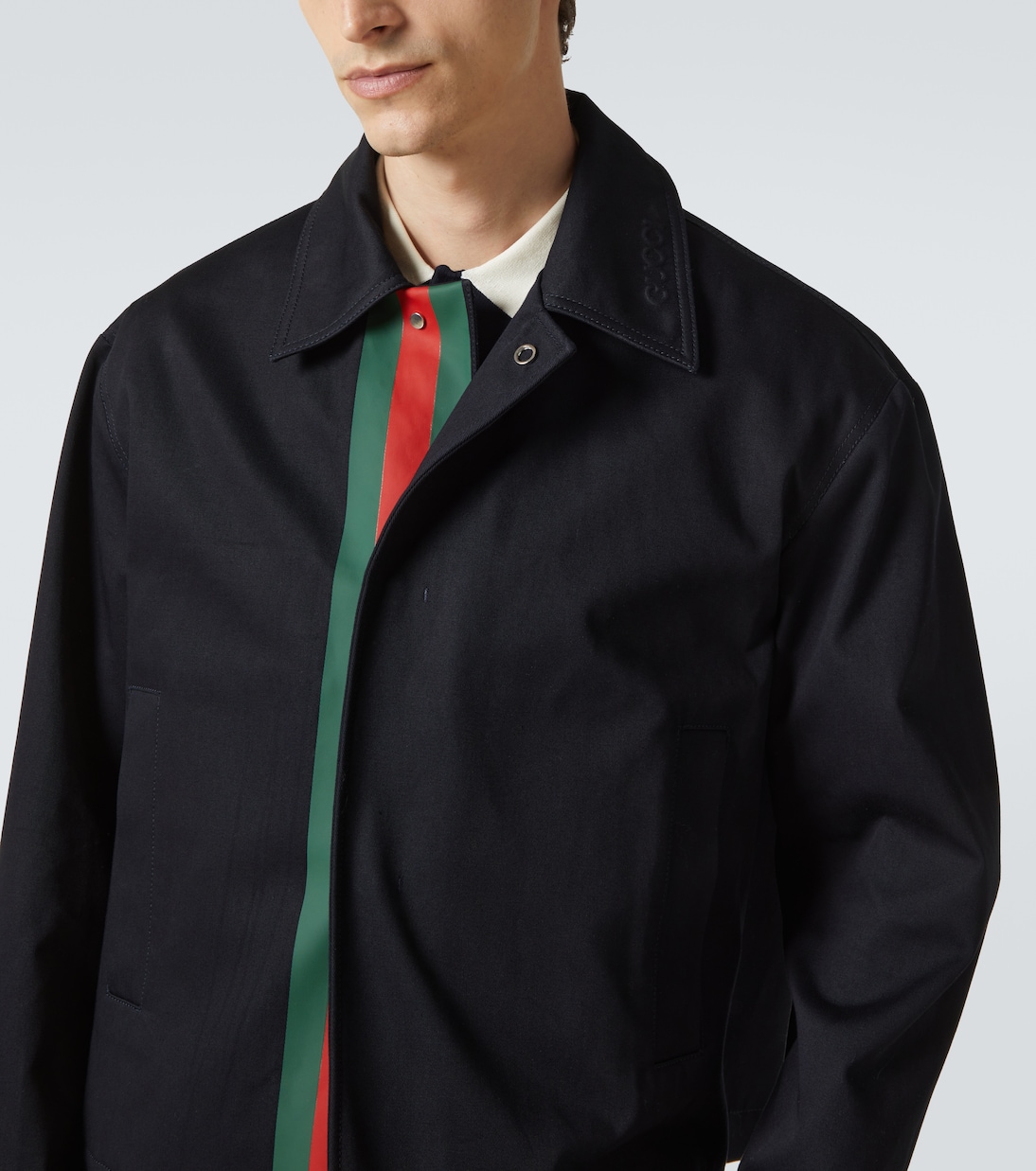 Jacke Web Stripe aus Baumwoll-Gabardine | Gucci