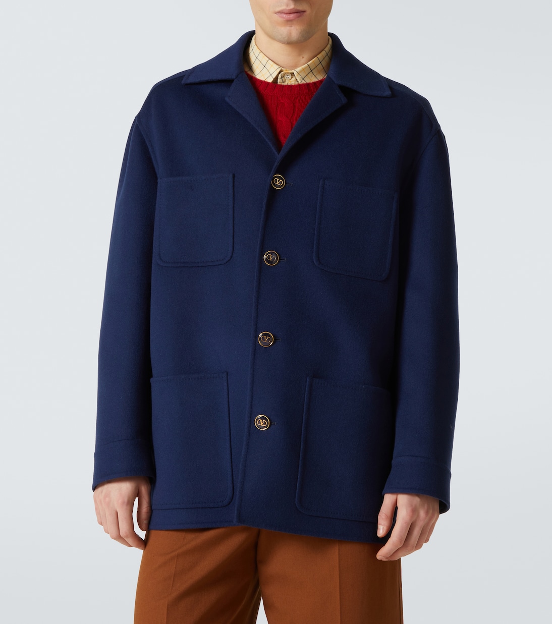 Hemdjacke aus Wolle und Kaschmir | Valentino