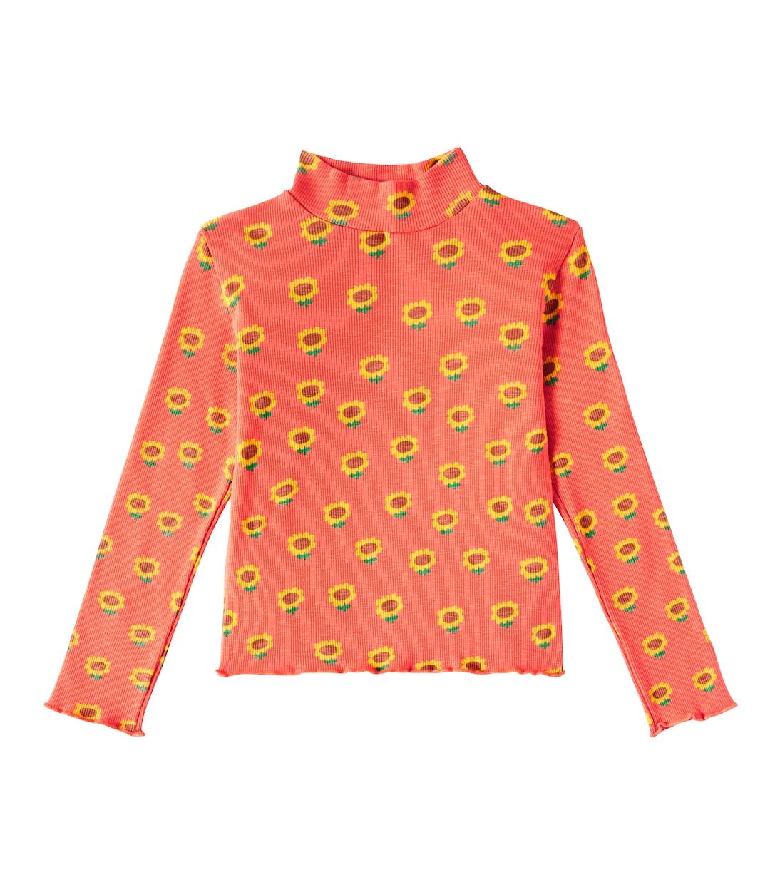 Sunflower cotton-blend jersey turtleneck top | Bobo Choses