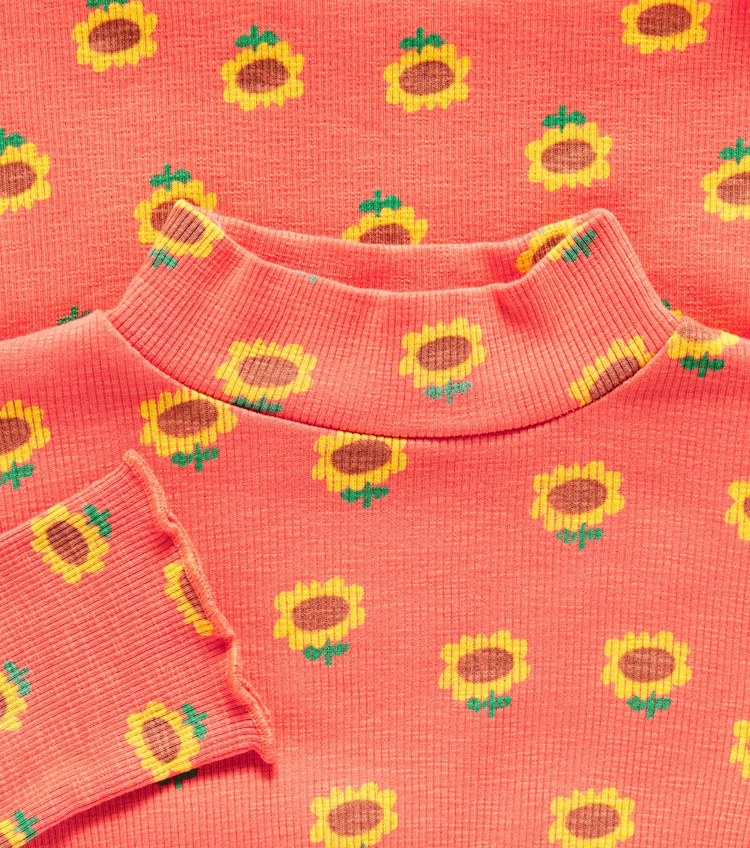 Sunflower cotton-blend jersey turtleneck top | Bobo Choses