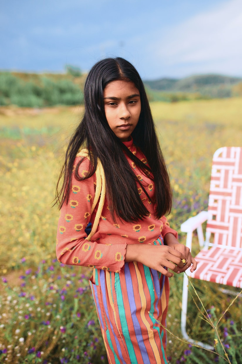 Sunflower cotton-blend jersey turtleneck top | Bobo Choses