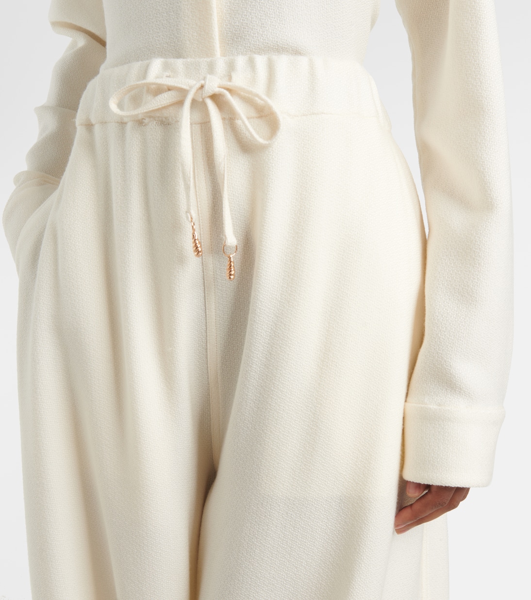 Pantalon ample Gelos en jacquard de laine et soie | Gabriela Hearst