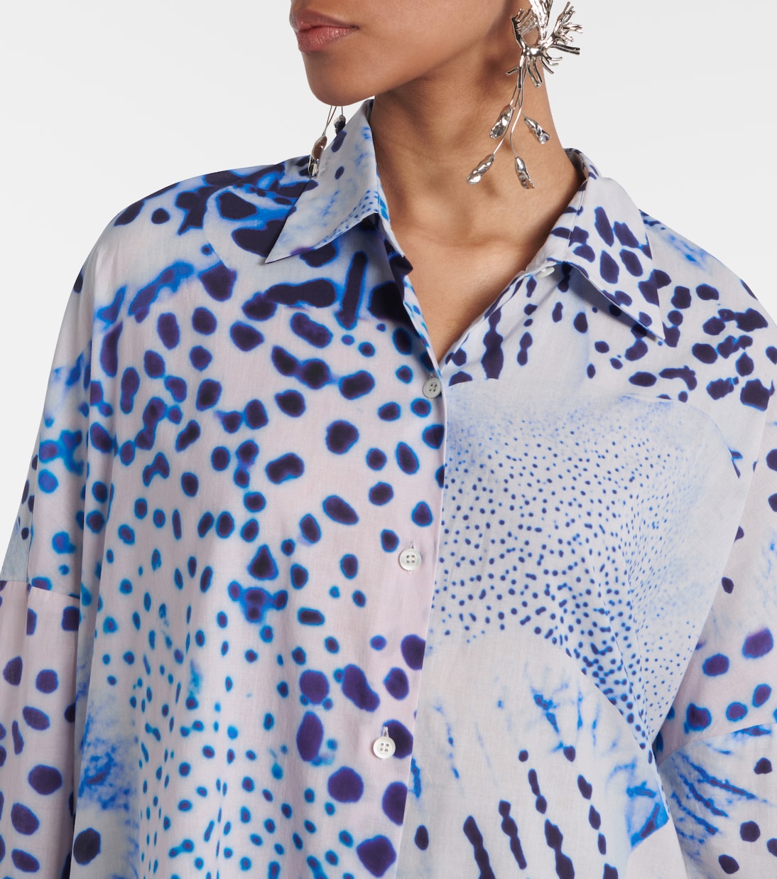 Camicia in voile di cotone con stampa | Dries Van Noten
