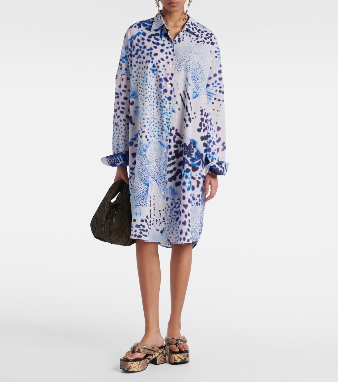 Camicia in voile di cotone con stampa | Dries Van Noten