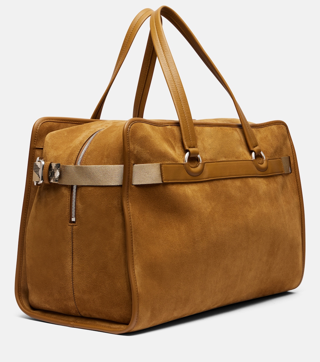 B Clip Holdall suede duffel bag | Burberry
