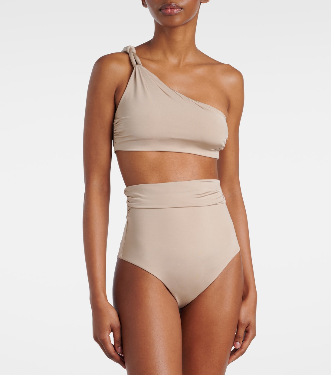 Salli ruched high-rise bikini bottoms | Max Mara