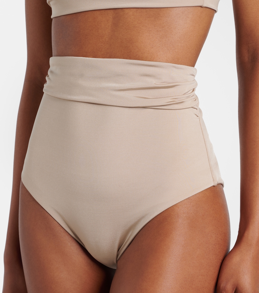 Salli ruched high-rise bikini bottoms | Max Mara