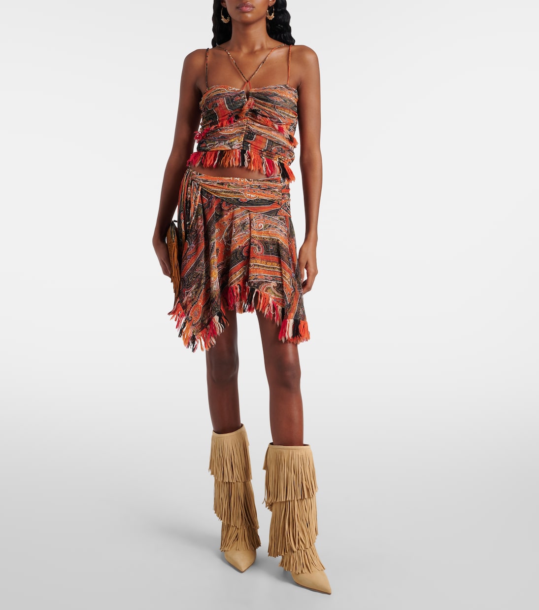 Botas Jessie 75 de ante con flecos | Paris Texas