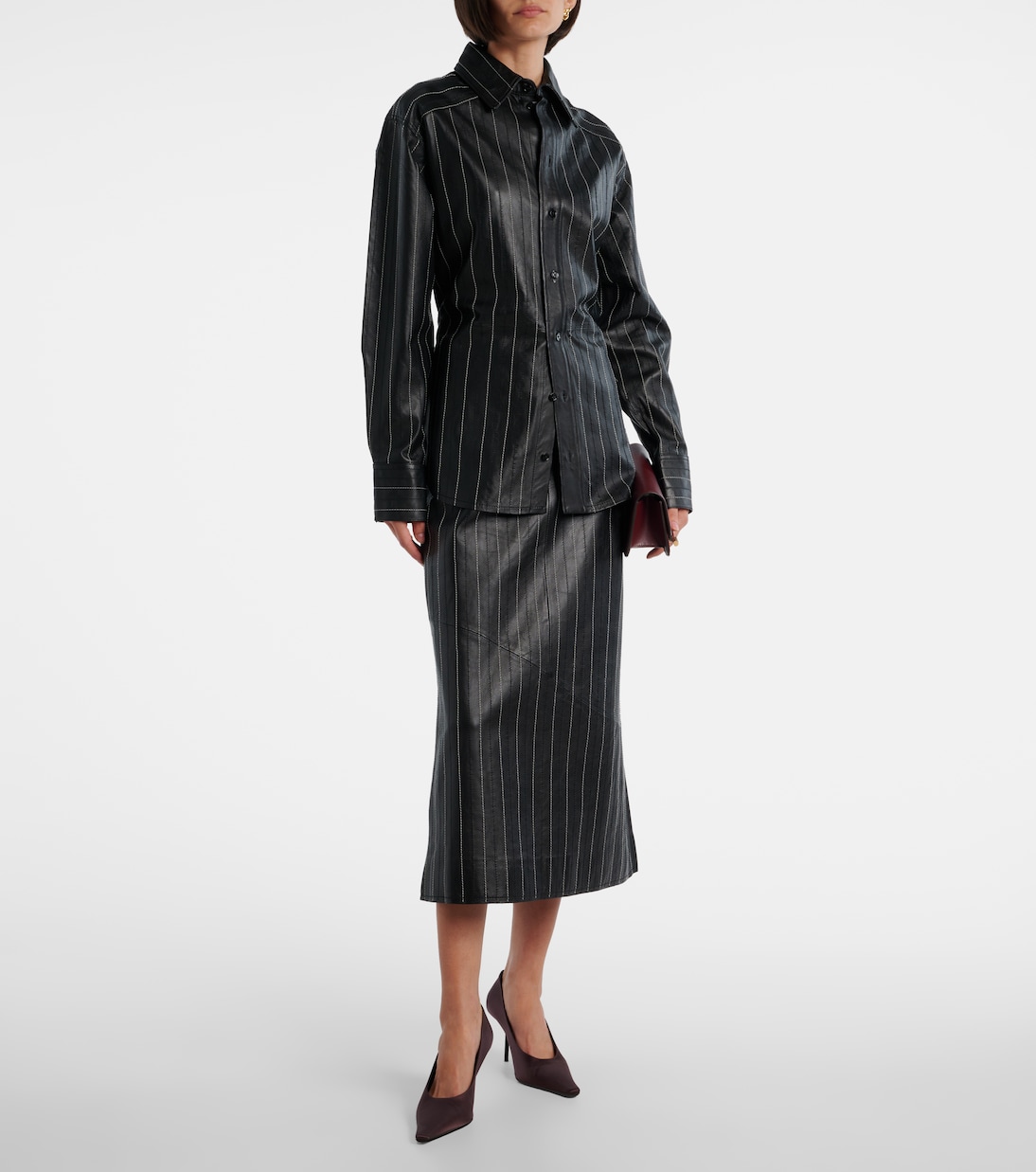 Belted leather jacket | Victoria Beckham