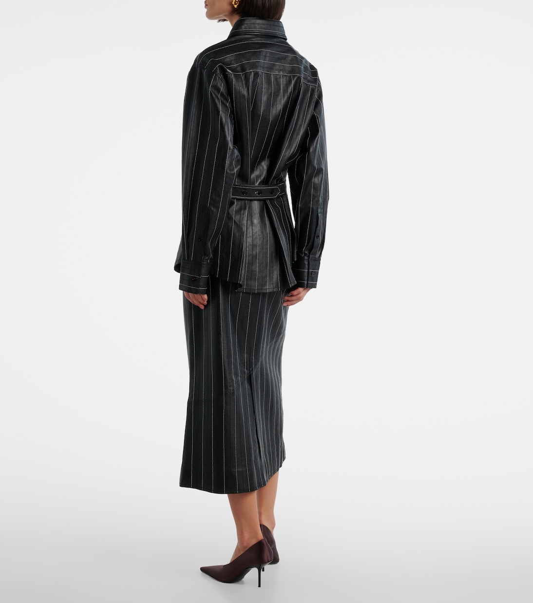 Belted leather jacket | Victoria Beckham