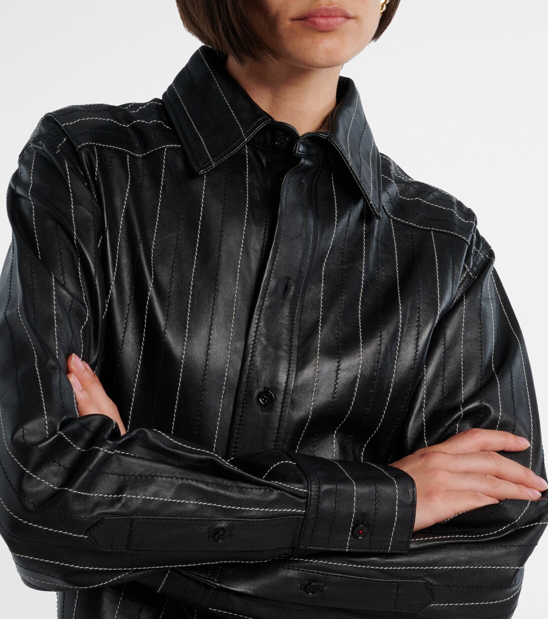 Belted leather jacket | Victoria Beckham