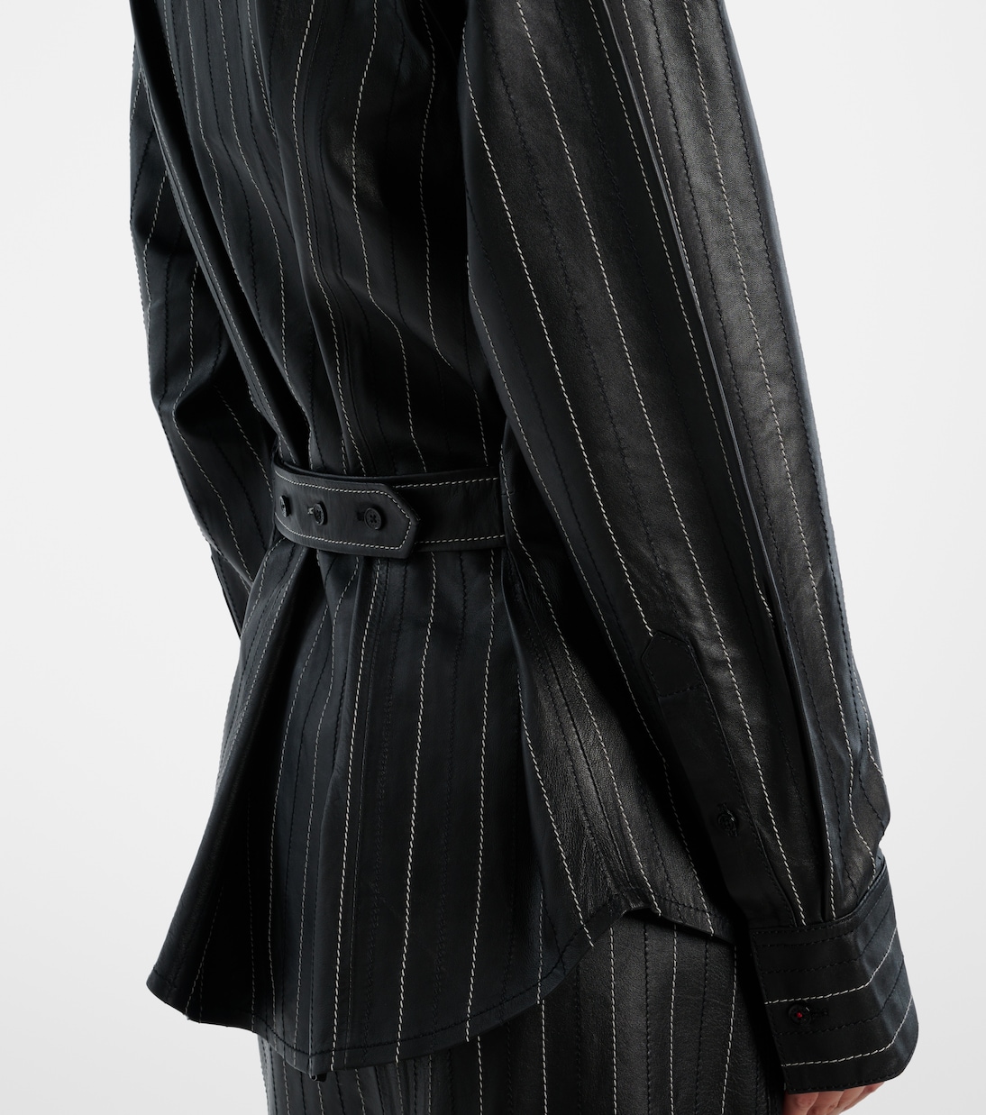 Belted leather jacket | Victoria Beckham