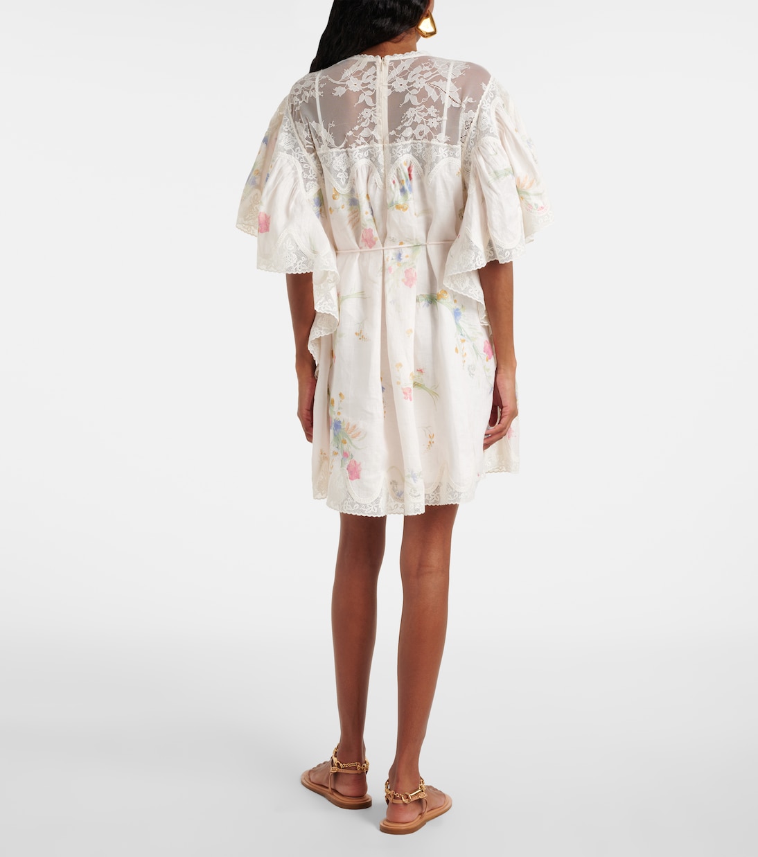 Minikleid Lucky aus Leinen mit Spitze | Zimmermann