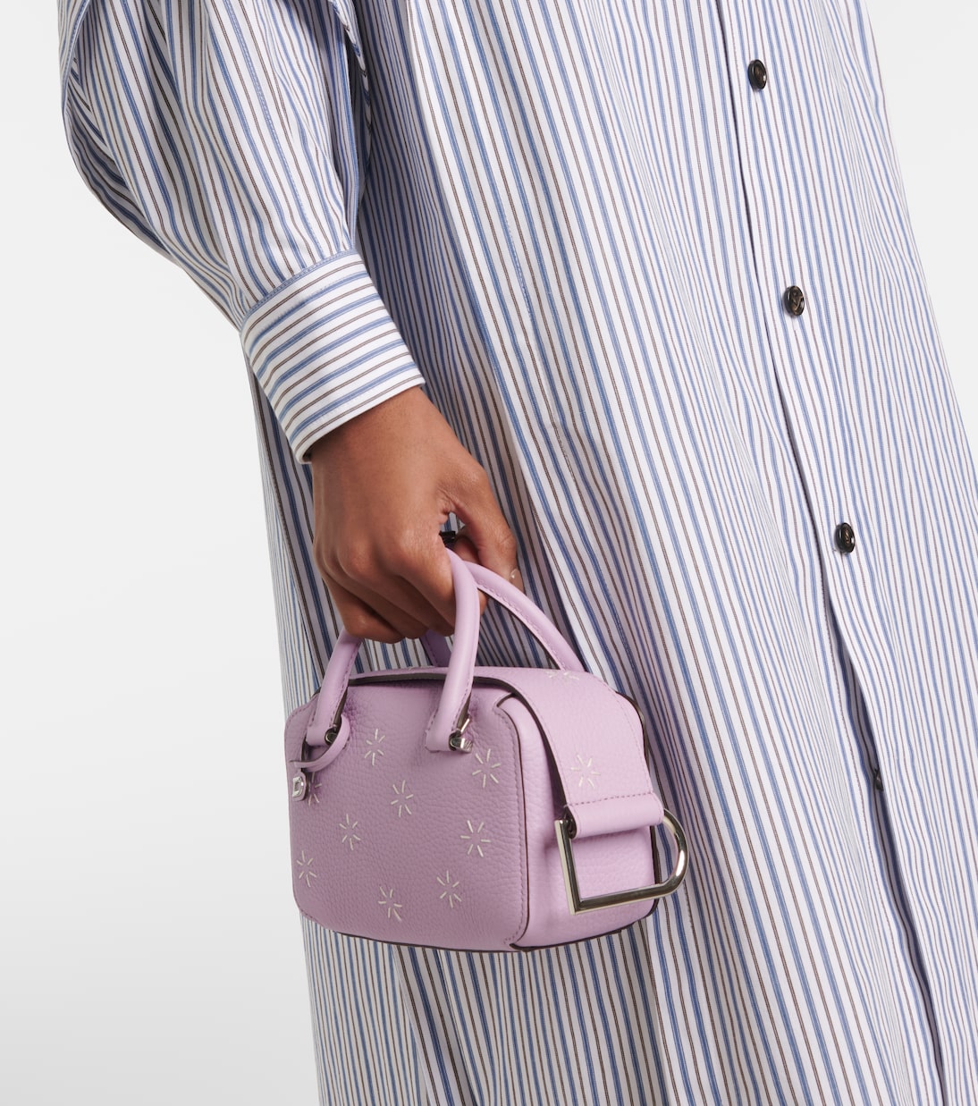Tote Cool Box Flora Nano aus Leder | Delvaux
