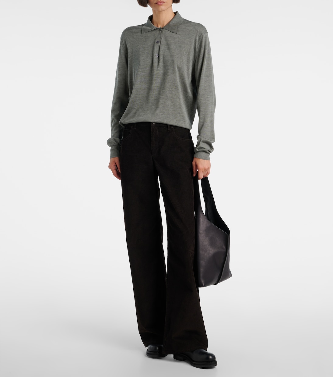 Lilienne silk polo sweater | The Row