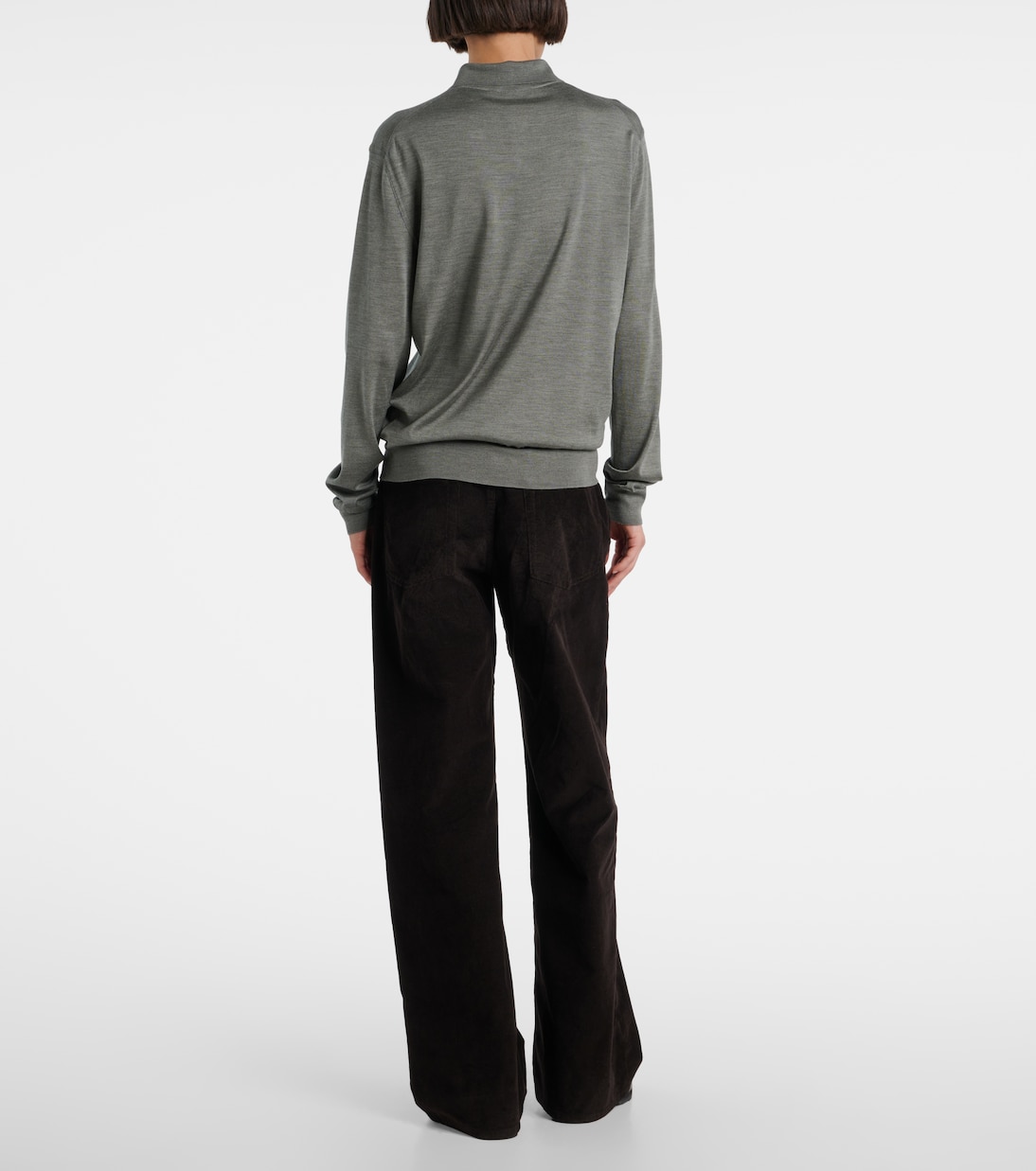 Lilienne silk polo sweater | The Row
