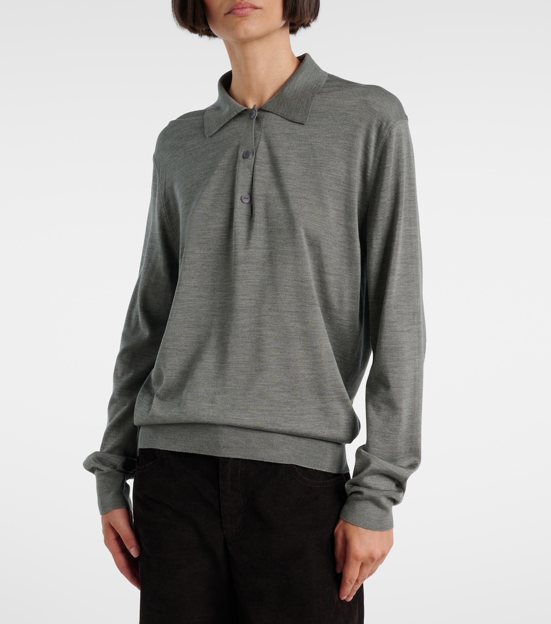 Lilienne silk polo sweater | The Row
