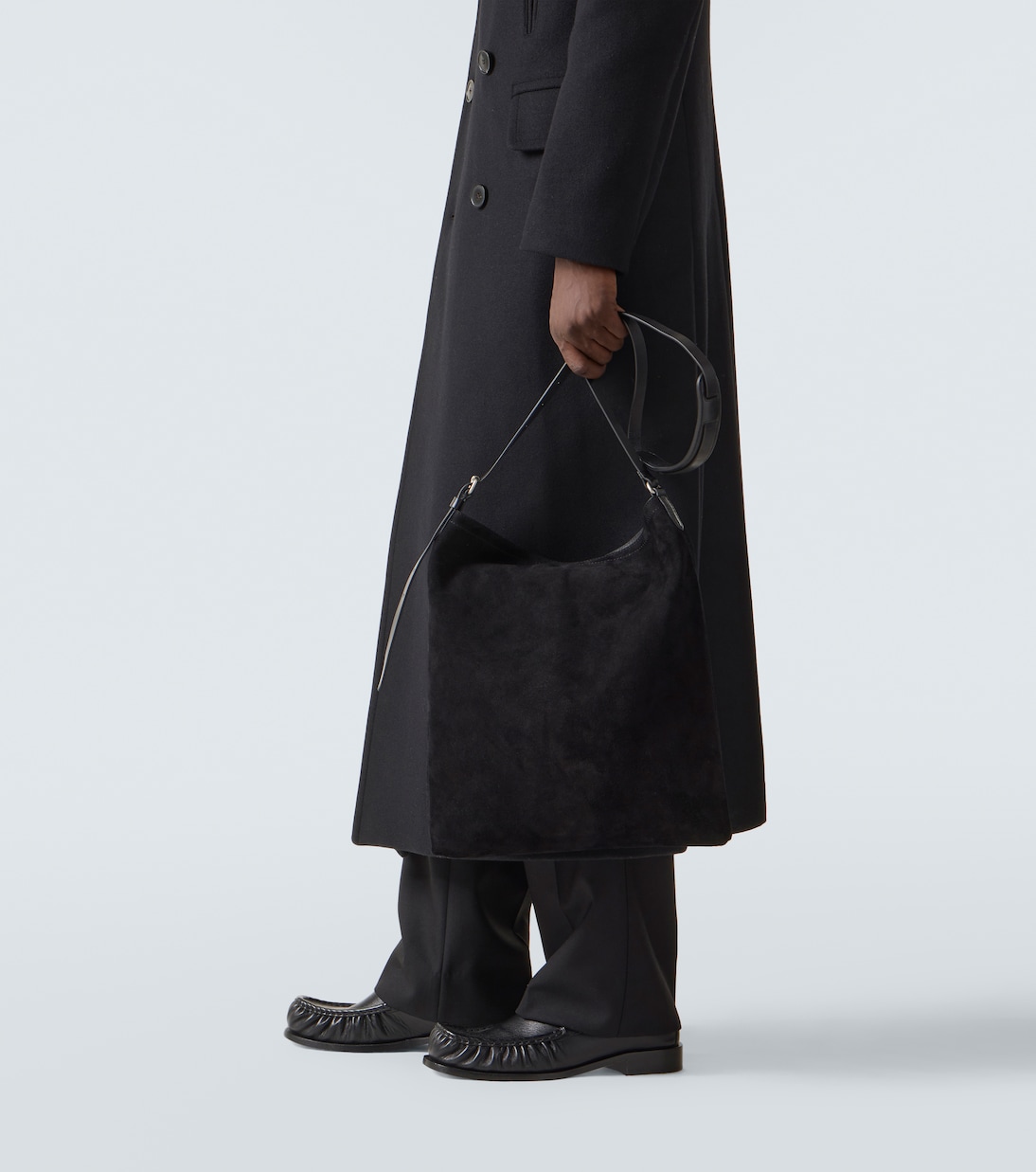 Suede messenger bag | Dries Van Noten