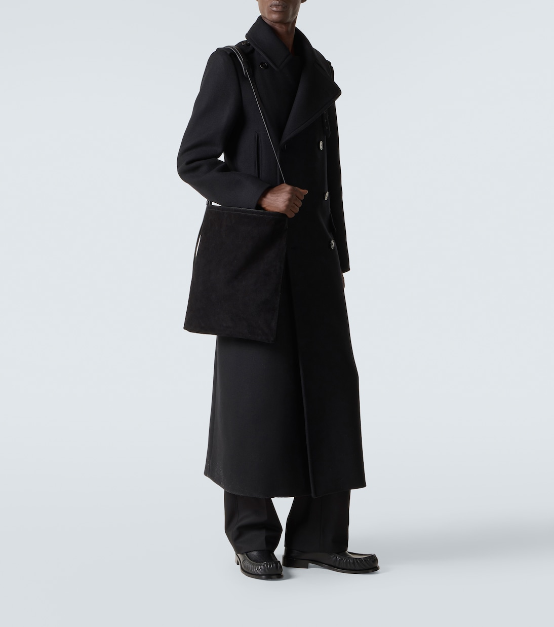 Suede messenger bag | Dries Van Noten