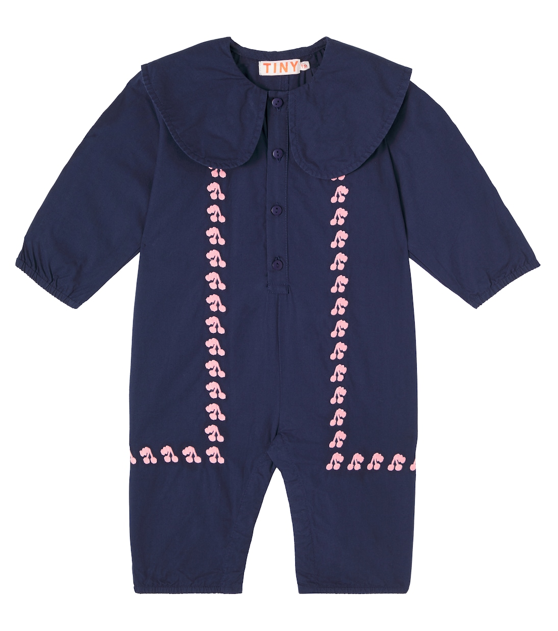 Bébé – Grenouillère Cherries brodée en coton | Tinycottons