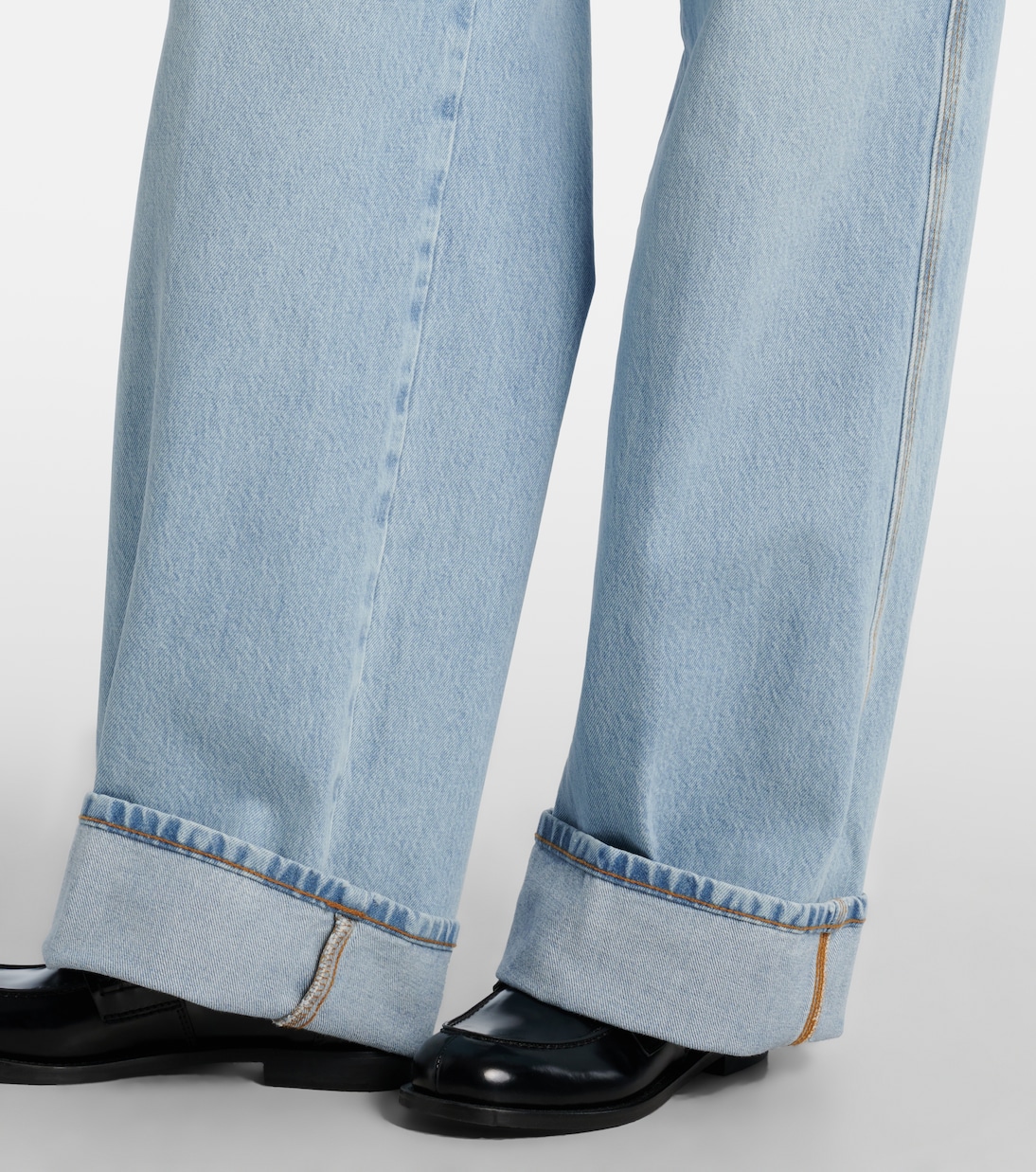 The Cuffed Wide high-rise wide-leg jeans | Frame