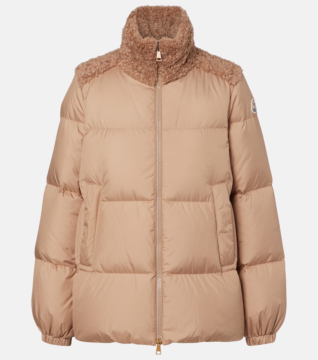 جاكيت محشوة بريش الإوز مقلّمة بالفليس Esnaie | Moncler